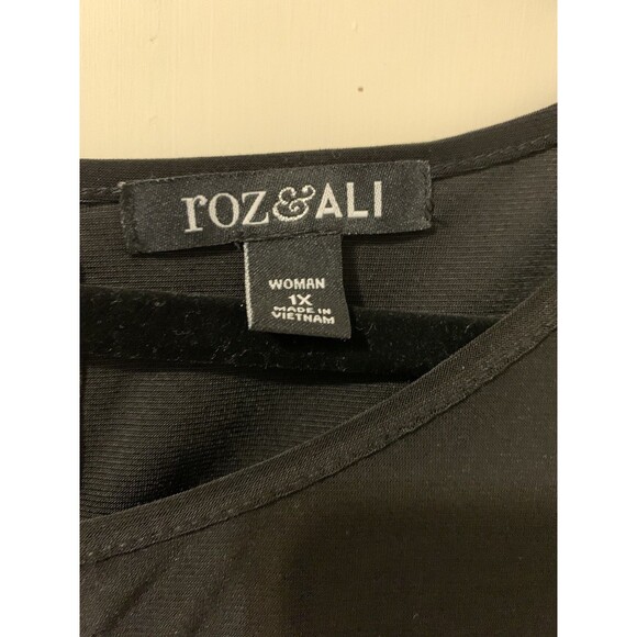 Roz Ali Woman Size 1X Top Sleeveless Stretch - Picture 3 of 7